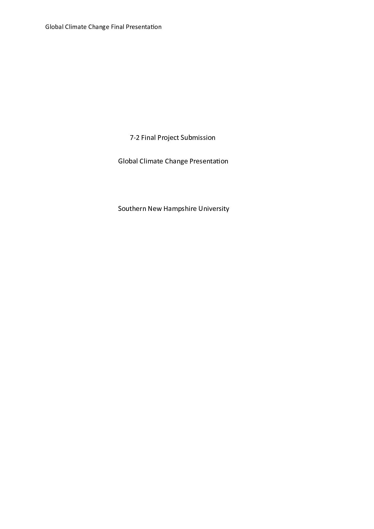 Preview image for Global Climate Change Final Presentation complete download.docx              7-2 Final Pro